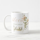 Mug Fleur où vous êtes plantés Personnalisé (Gauche)