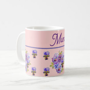 Mug Fleur Panseuse Pink Spot floral Fête des mères