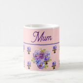Mug Fleur Panseuse Pink Spot floral Fête des mères (Centre)