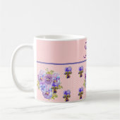 Mug Fleur Panseuse Pink Spot floral Fête des mères (Gauche)