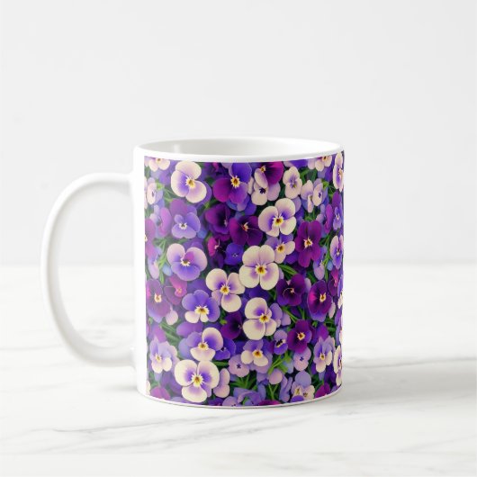 Mug Fleur Pansy Violet (Gauche)