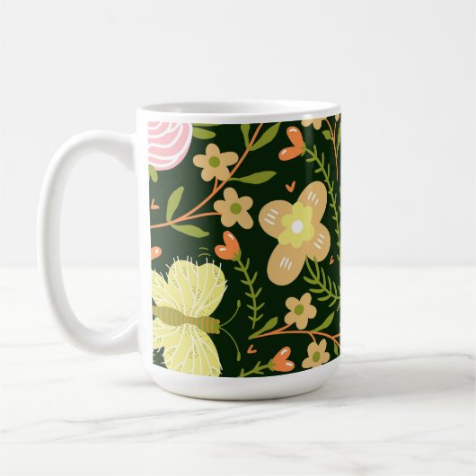 Mug Fleur papillon (Gauche)