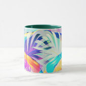 Mug Fleur pastel abstrait moderne (Centre)