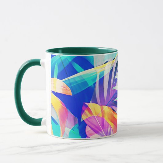 Mug Fleur pastel abstrait moderne (Gauche)