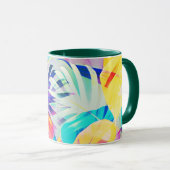 Mug Fleur pastel abstrait moderne (Devant droit)