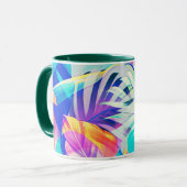 Mug Fleur pastel abstrait moderne (Devant gauche)