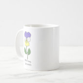 Mug Fleur pastel botanique sauvage de Pansy (Devant gauche)
