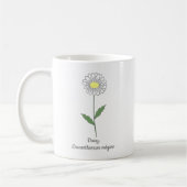 Mug Fleur pastel de marguerite botanique (Gauche)