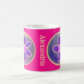 Mug Fleur personnalisée Rose chaud (Centre)