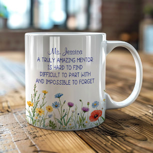 Mug Fleur personnalisée Un mentor vraiment incroyable