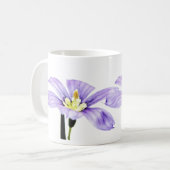Mug Fleur pourpre en pastel (Devant gauche)