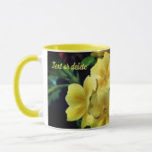 Mug Fleur Primrose Jaune Personnalisée (Gauche)