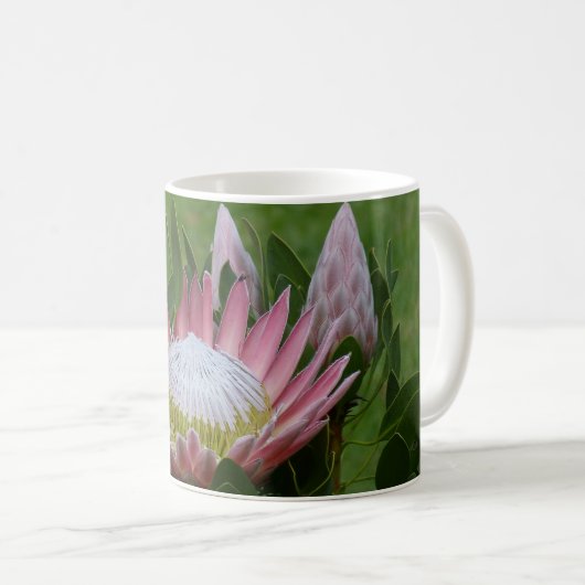 Mug Fleur Protea rose (Devant droit)