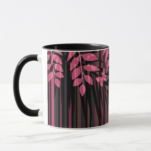 Mug Fleur, rayé, rétro (Gauche)