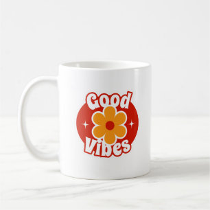 Mug Fleur Rétro Bonne Vibration Po Floral 70