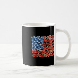 Mug Fleur Rétro Drapeau Américain Usa Patriotique 4 Ju