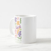 Mug fleur rétro minimaliste et symphonique (Devant gauche)