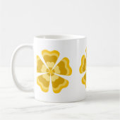 Mug Fleur Rétro Stylisée Jaune (Gauche)