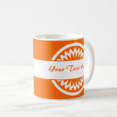 Mug Fleur ronde - orange (Devant droit)