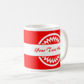 Mug Fleur ronde - Rouge (Devant droit)