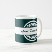 Mug Fleur ronde - Vert foncé (Devant droit)