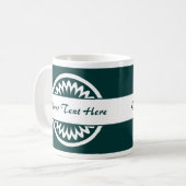 Mug Fleur ronde - Vert foncé (Devant gauche)