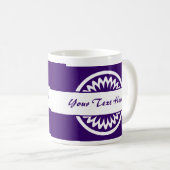 Mug Fleur ronde - violet profond (Devant droit)