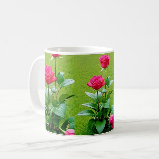 Mug Fleur rose (Devant gauche)