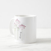 Mug Fleur rose (Devant gauche)