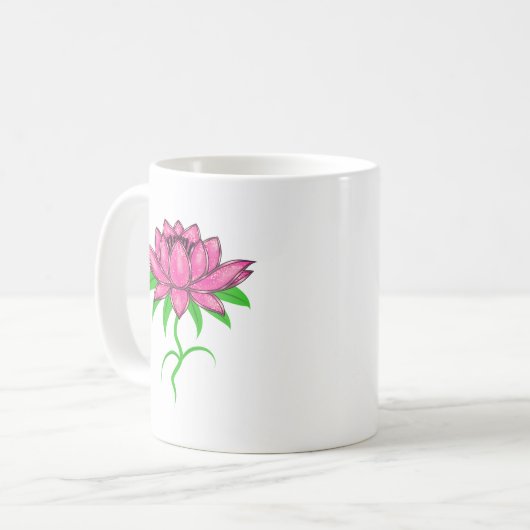 Mug Fleur rose (Devant gauche)