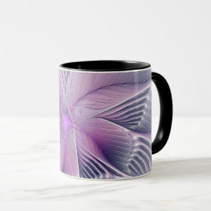 Mug Fleur Rose Assez Moderne, Art Fractal Abstrait
