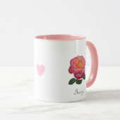 Mug Fleur Rose Belle (Devant droit)