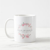 Mug Fleur rose bonne d'honneur (Gauche)