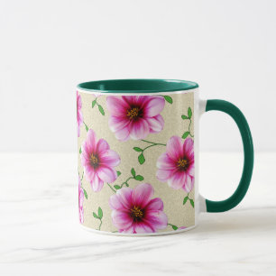 Mug Fleur rose botanique d'été doux