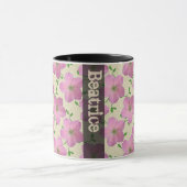 Mug Fleur rose botanique d'été doux avec le nom (Centre)