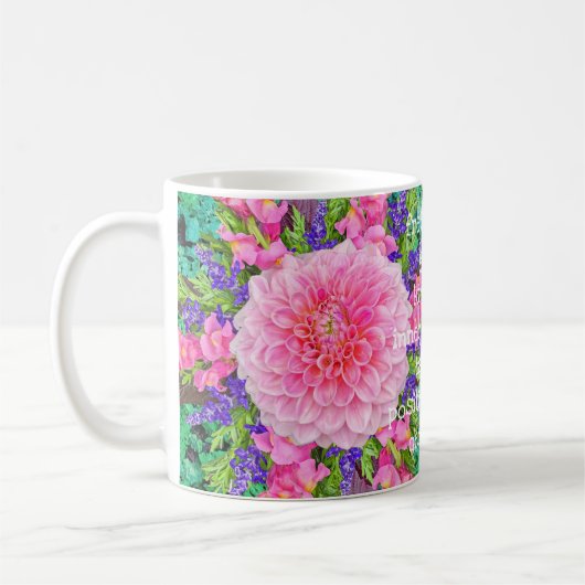 Mug Fleur rose Dahlia (Gauche)