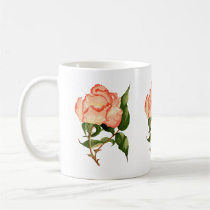 Mug Fleur rose d'aquarelle de pêche Musique