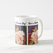 Mug Fleur Rose d'aquarelle en bronze de cuivre (Devant droit)