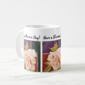 Mug Fleur Rose d'aquarelle en bronze de cuivre (Devant gauche)