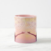 Mug Fleur Rose de Vie - Conception de Femme (Centre)