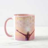 Mug Fleur Rose de Vie - Conception de Femme (Gauche)