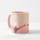 Mug Fleur Rose de Vie - Conception de Femme (Devant gauche)