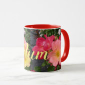 Mug Fleur rose jaune rouge Fleur Florale Rose Mère (Devant droit)