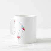 Mug Fleur rose moderne simple d'inspiration japonaise (Devant gauche)