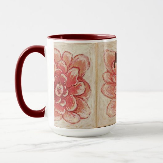Mug Fleur rose pâle (Gauche)