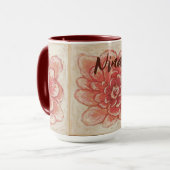 Mug Fleur rose pâle (Devant gauche)