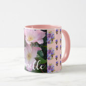 Mug Fleur Rose rose Fleur florale Photo Maman Fête des (Devant droit)