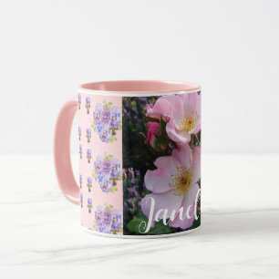 Mug Fleur Rose rose Fleur florale Photo Maman Fête des