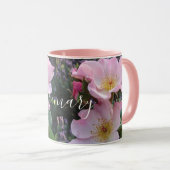 Mug Fleur Rose rose florale Photo Blush rose (Devant droit)