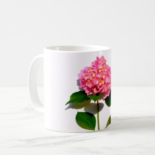 Mug Fleur rose rose rose Hydrangea (Devant gauche)